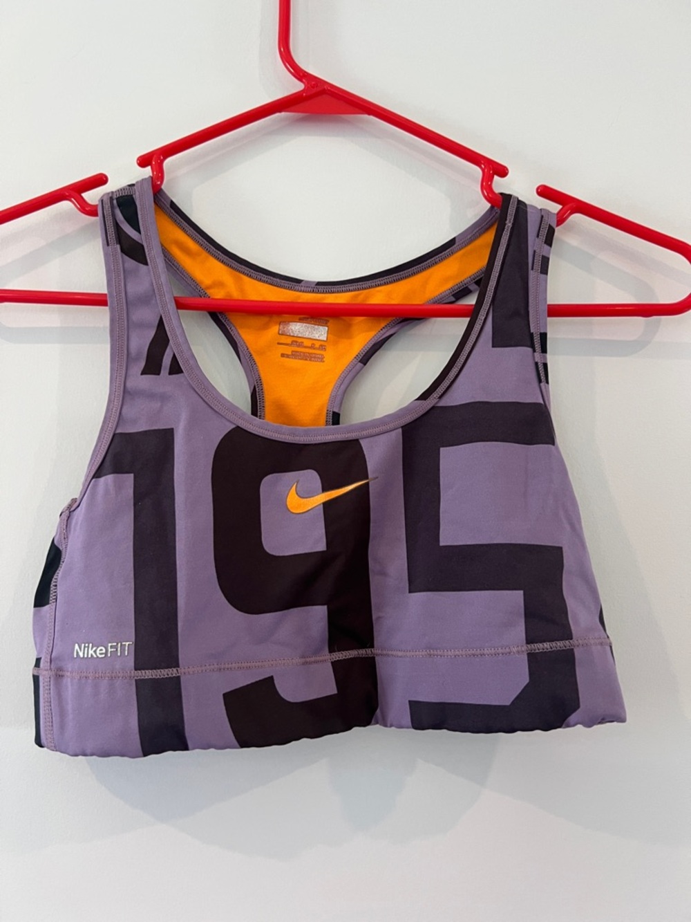 Nike Purple & Orange Graphic Racerback Sports Bra